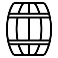 ícone de linha de barril vetor