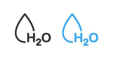 água, h2o solta ícone. vetor ilustração Projeto.