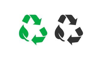 biodegradável reciclável ícone definir. reciclando Lixo vetor