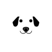 cachorro cabeça ícone, cachorro face sinal, cachorro face ícone dentro linha arte, vetor gráficos.