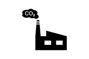 co2 emissões vetor ícone. vetor ilustração desing.