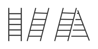 uma conjunto do diferente escadas ícone. vertical e escada símbolo. placa construção Escadaria vetor. vetor