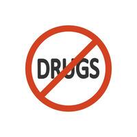 proibido drogas ícone. não narcótico símbolo. placa Pare doping vetor. vetor