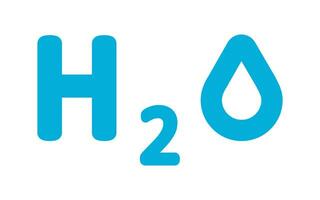 h2o ícone. água Fórmula símbolo. placa hidrogênio vetor. vetor