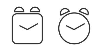 alarme relógio ícone. mesa relógio símbolo. placa dispositivo este mostra a Tempo vetor. vetor
