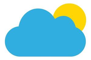 nublado céu ícone. previsão clima símbolo. placa nublado vetor. vetor