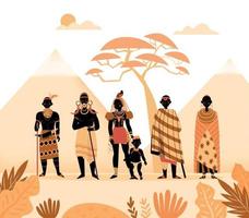 composição do povo africano antigo vetor