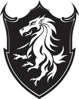 imponente escudo Preto Projeto majestoso casaco do braços vetor emblema