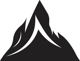 majestoso fundido Preto ícone para vulcânico poder vulcânico visão montanhoso majestade dentro Preto vetor