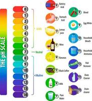 uma escala de ph em fundo branco vetor