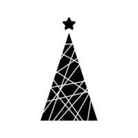 Natal árvore vetor ícone. Novo ano ilustração placa. inverno símbolo.