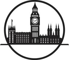 Tamisa rio ícone Preto Londres vetor paisagem urbana emblema Preto vetor Londres