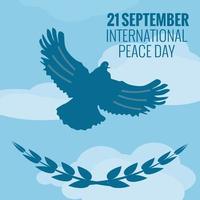 Fundo internacional da paz de 21 de setembro. ilustração vetorial vetor
