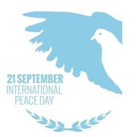 Fundo internacional da paz de 21 de setembro. ilustração vetorial vetor