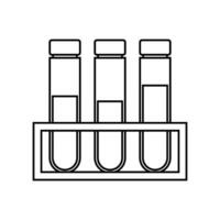 químico laboratório vetor ícones definir. pesquisa ilustração placa coleção. laboratório e biotecnologia símbolo.