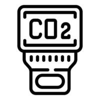 co2 detector ícone esboço vetor. gás acidente vazamento vetor