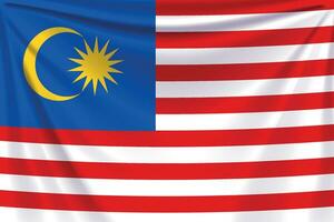 costas bandeira Malásia vetor