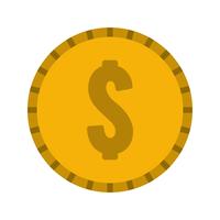 Ícone de moeda de dólares de vetor