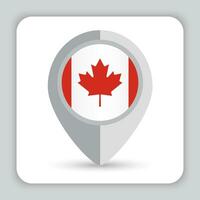 Canadá bandeira PIN mapa ícone vetor