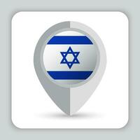 Israel bandeira PIN mapa ícone vetor