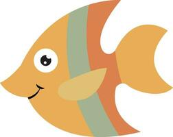 emoji do uma sorridente laranja desenho de peixe peixe, vetor ou cor ilustração