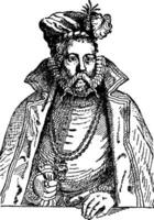 tycho brahe, vintage ilustração vetor