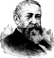 benjamin harrison, ilustração vintage vetor