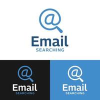 modelo de design de logotipo de pesquisa de e-mail de linha simples vetor