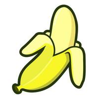 descascado banana desenho animado ilustração vetor