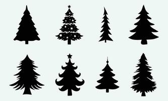 Natal árvores silhueta vetor, gráficos vetor