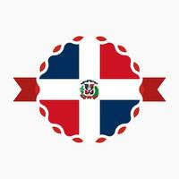 criativo dominicano república bandeira emblema crachá vetor