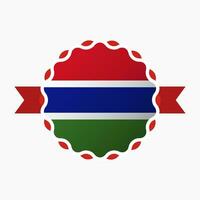 criativo Gâmbia bandeira emblema crachá vetor
