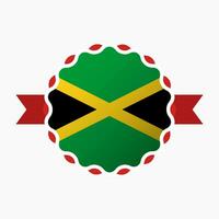 criativo Jamaica bandeira emblema crachá vetor