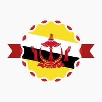 criativo brunei bandeira emblema crachá vetor