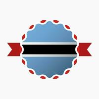 criativo botsuana bandeira emblema crachá vetor