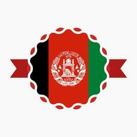 criativo Afeganistão bandeira emblema crachá vetor