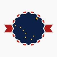 criativo Alaska bandeira emblema crachá vetor