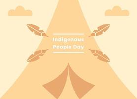 ilustração vetorial de fundo do dia dos povos indígenas vetor