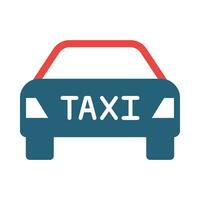 Táxi glifo dois cor ícone Projeto vetor