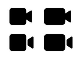 vídeo ligar ícone vetor dentro diferente estilo. Câmera símbolo do social meios de comunicação
