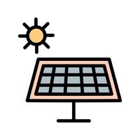 Ícone de vetor de energia solar