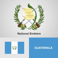 Emblema nacional, mapa e bandeira vetor