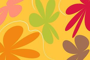 fundo mão desenhado orgânico formas verde natural folhas, floral, linha arte padronizar decoração elemento do tropical folhas, flores e galhos, decorativo abstrato arte vetor desatado