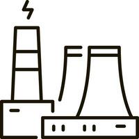 nuclear energia linha ícone símbolo ilustração vetor