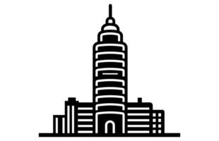 Taipei cidade Horizonte, monocromático silhueta. vetor ilustração, paisagem urbana construção abstrato simples forma e moderno estilo arte vetor Projeto - Taipei cidade.