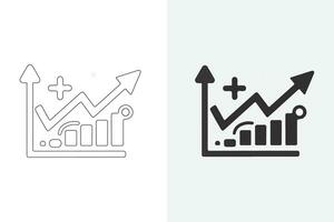 ícones representando percentagem crescimento e declínio estão colocada. estoque vetor coleção do por cento, seta, acima, abaixo, e linha estilo símbolos