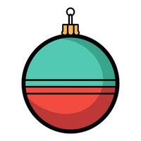 uma Natal bola vetor ilustração isolado em uma branco fundo