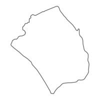 obock região mapa, administrativo divisão do djibuti. vetor ilustração.