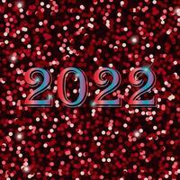 modelo de pôster para o novo ano de 2022. banner de férias do vetor. vetor