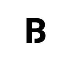 carta b p logotipo Projeto modelo vetor